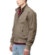 G9 Italian Winter Suede Jacket Side - Grey - Trendy Leather Jackets