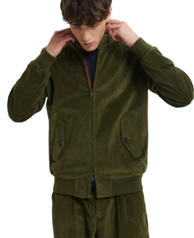 G9 Olive Corduroy Jacket - Trendy Leather Jackets