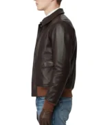 G9 Premium Flying Leather Jacket Side - Trendy Leather Jackets