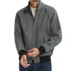 G9 Unpadded Pattern Grey Wool Jacket - Trendy Leather Jackets