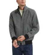 G9 Unpadded Pattern Grey Wool Jacket - Trendy Leather Jackets