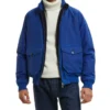 G9 Waxed Blue Bomber Jacket - Trendy Leather Jackets