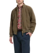 Garment Dyed Canvas G9 Cotton Jacket Front - Trendy Leather Jackets