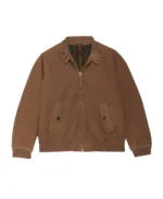 Garment Dyed Canvas G9 Cotton Jacket Front Side- Brown