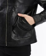 Henry Black Biker Leather Jacket Pocket - Trendy Leather Jackets