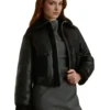 Julia Black Bomber Leather Jacket - Trendy Leather Jackets