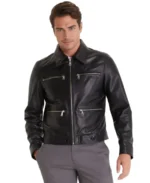 Marcus Black Leather Jacket - Trendy Leather Jackets