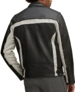 Shop The Men's Black and White Biker Real Leather Jacket - Trendy Leather Jackets