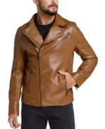 Men's Brown Perfecto Motorcycle Leather Jacket - Trendy Leather Jackets