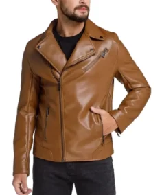 Men's Brown Perfecto Motorcycle Leather Jacket - Trendy Leather Jackets
