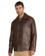 Men's Dark Brown Relaxed Leather Jacket- Trendy Leather Jackets