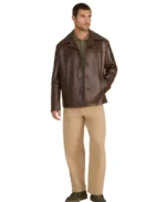 Men's Dark Brown Relaxed Leather Jacket - Trendy Leather Jackets
