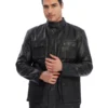 Men's Dax Black Leather Jacket - Trendy Leather Jackets