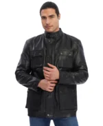 Men's Dax Black Leather Jacket - Trendy Leather Jackets