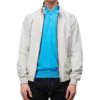 Men's G9 White Harrington Jacket - Trendy Leather Jackets