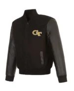 Men's Georgia Tech Black Varsity Jacket - Trendy Leather Jackets