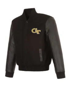 Men's Georgia Tech Black Varsity Jacket - Trendy Leather Jackets