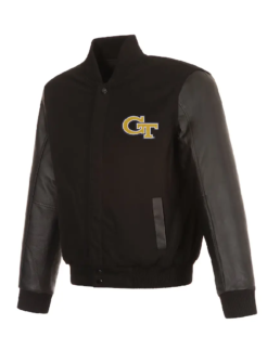Men's Georgia Tech Black Varsity Jacket - Trendy Leather Jackets