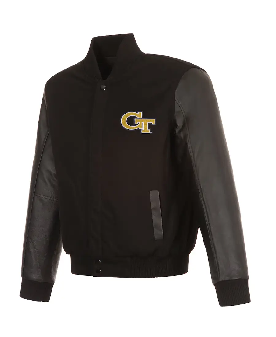 Men'S Georgia Tech Black Varsity Jacket Men'S Georgia Tech Black Varsity Jacket - Trendy Leather Jackets