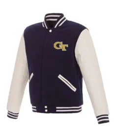 Men's Georgia Tech Varsity Jacket - Trendy Leather Jackets