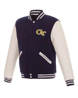Men's Georgia Tech Varsity Jacket - Trendy Leather Jackets