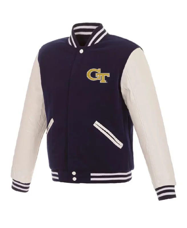 Men's Georgia Tech Varsity Jacket - Trendy Leather Jackets