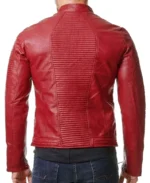 Shop The Men's Slim Fit Red Biker Leather Jacket - Trendy Leather Jackets