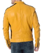 Shop The Men's Yellow Motorcycle Leather Jacket - Trendy Leather Jackets
