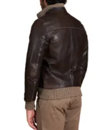 Shop The Men Dark Brown Sheepskin Bomber Jacket - Trendy Leather Jackets