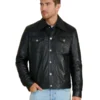 Oliver Black Leather Jacket - Trendy Leather Jackets