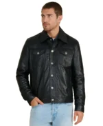 Oliver Black Leather Jacket - Trendy Leather Jackets