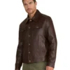 Oliver Dark Brown Leather Jacket - Trendy Leather Jackets