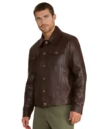 Oliver Dark Brown Leather Jacket - Trendy Leather Jackets