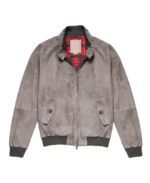 Premium G9 Harrington Suede Jacket Front View