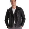 Quentin Black Biker Leather Jacket - Trendy Leather Jackets