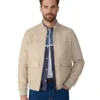 Rafe Beige Leather Jacket - Trendy Leather Jackets