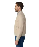 Rafe Beige Leather Jacket Side - Trendy Leather Jackets