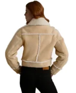 Shop THe Clara Suede Shearling Jacket - Trendy Leather Jackets