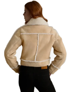 Shop THe Clara Suede Shearling Jacket - Trendy Leather Jackets