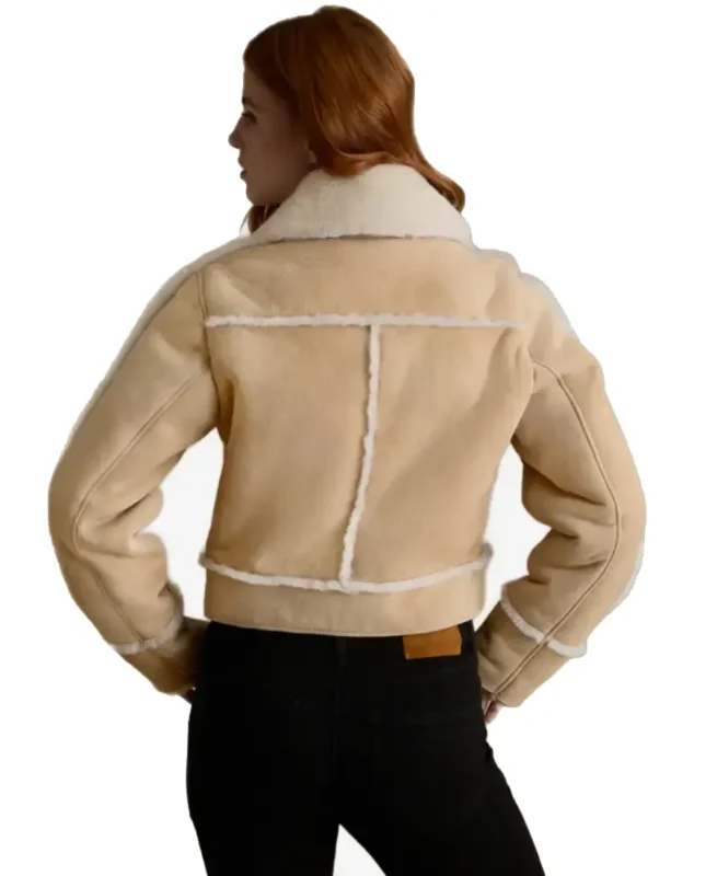 Shop THe Clara Suede Shearling Jacket - Trendy Leather Jackets