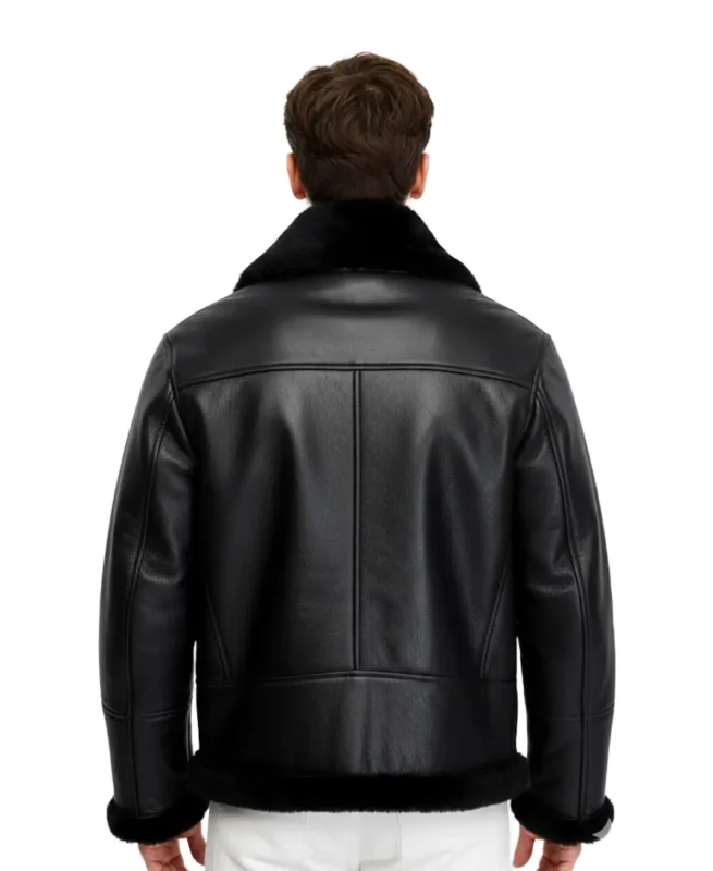 Shop The Albert Black Shearling Leather Jacket - Trendy Leather Jackets