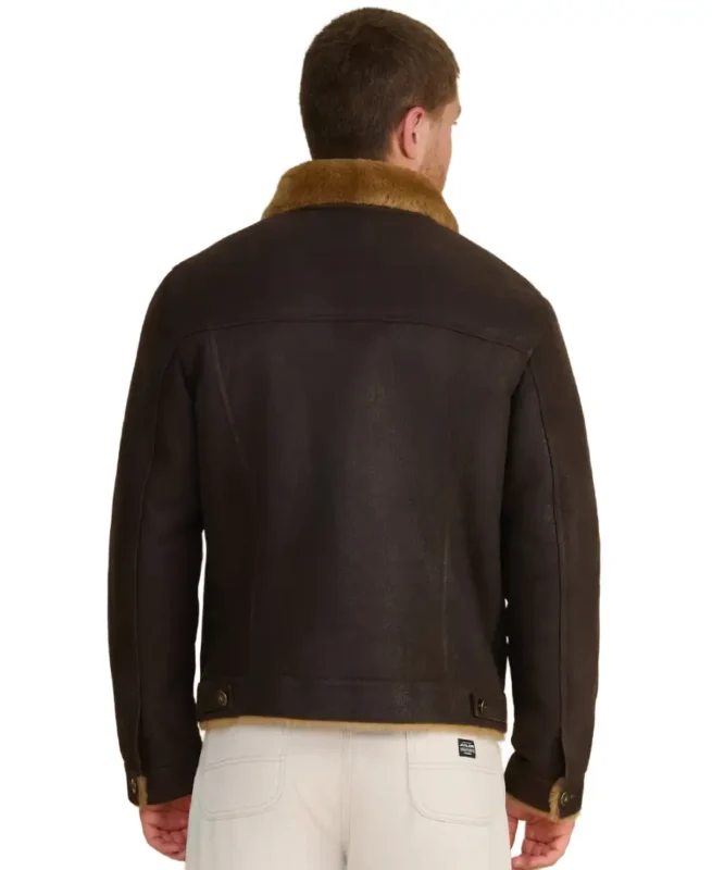 Shop The Alfie Dark Brown Shearling Jacket - Trendy Leather Jackets