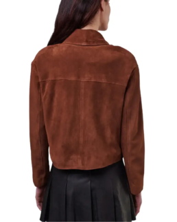 Shop The Ella Brown Suede Jacket - Trendy Leather Jackets