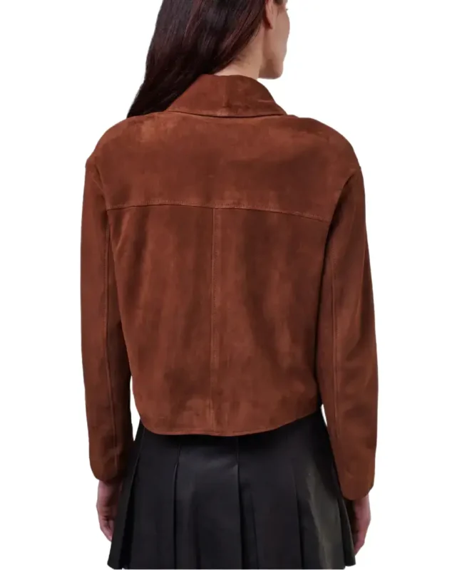 Shop The Ella Brown Suede Jacket - Trendy Leather Jackets