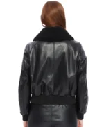 Shop The Florence Black Leather Bomber Jacket - Trendy Leather Jackets