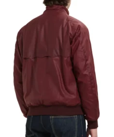 Shop The G9 Andorra Red Waxed Leather Jacket - Trendy Leather Jackets