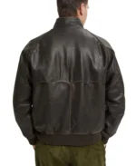 Shop The G9 Faded Black Bomber Leather Jacket - Trendy Leather Jackets