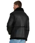 Shop The George Black Shearling Leather Jacket - Trendy Leather Jackets