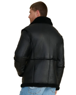 Shop The George Black Shearling Leather Jacket - Trendy Leather Jackets