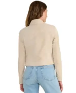 Shop The Isabella Beige Suede Jacket - Trendy Leather Jackets